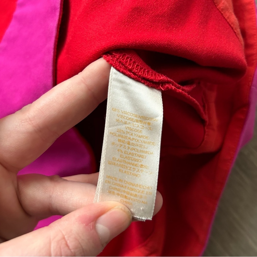 Kate Spade Raquel Red and Pink Short Sleeve Mini Dress - Picture 4 of 5